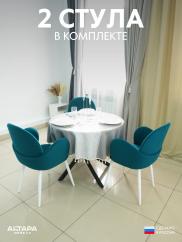 Мягкий стул для кафе Даня велюр изумрудны...