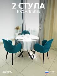 Мягкий стул для кафе Даня велюр изумрудны...